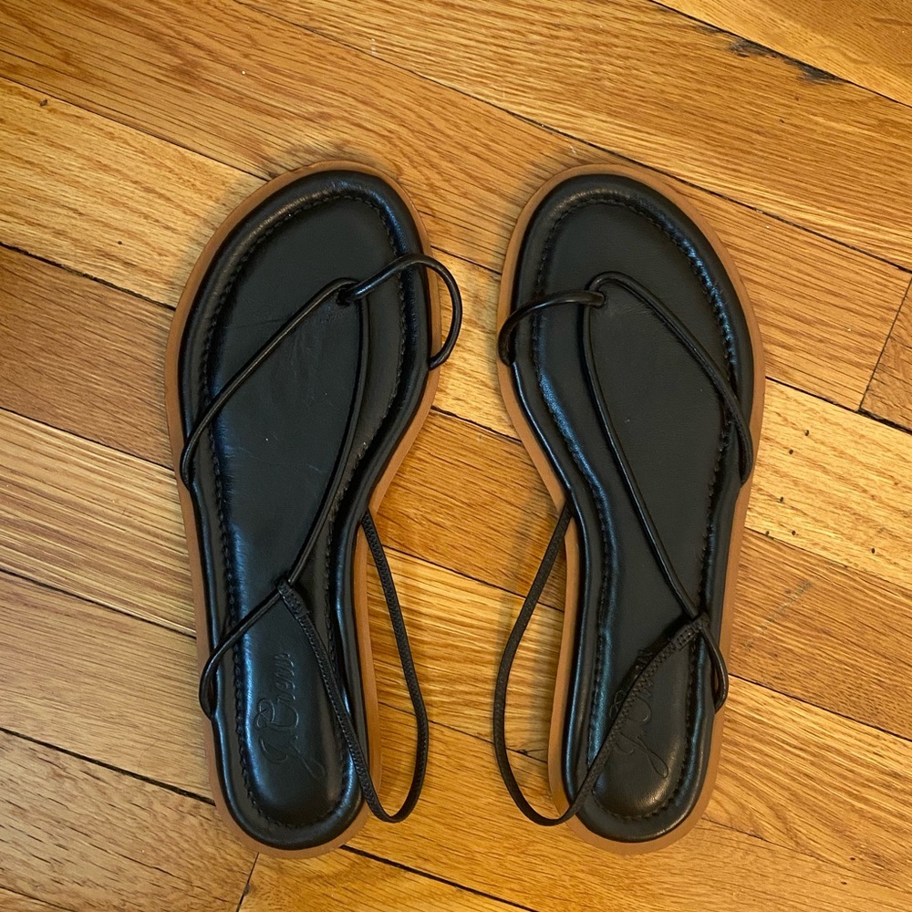 Jcrew black strap sandals